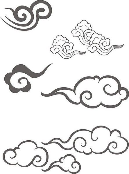 444x600 Background Clouds For Both Pieces Thai Pattern