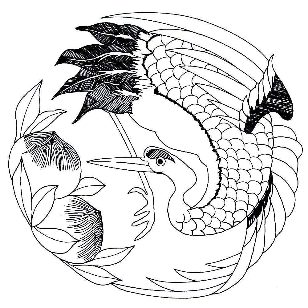 Chinese Crane Drawing at GetDrawings | Free download