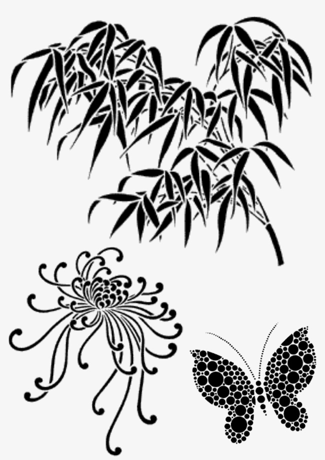 650x920 Chinese Culture, Bamboo, Chrysanthemum, Ink Png Image For Free