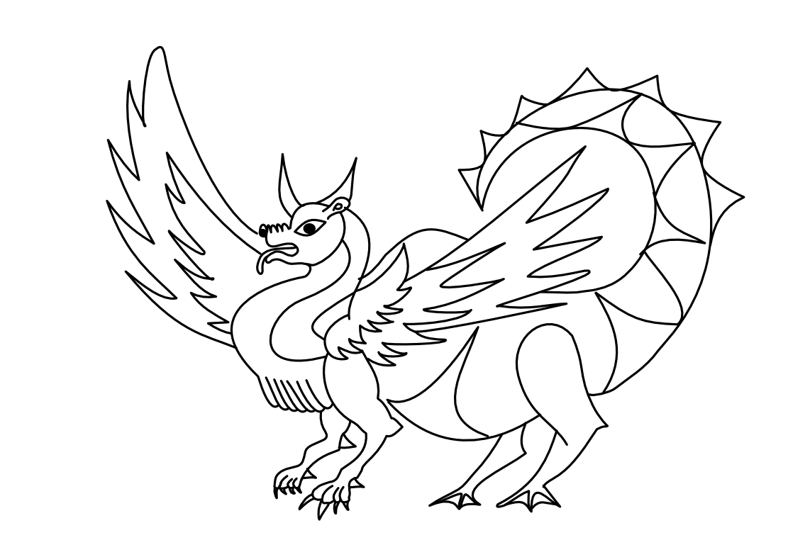 1111x786 Chinese Dragon Clipart Color