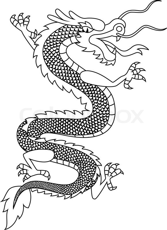 581x800 Chinese Dragon Tattoo Stock Vector Colourbox