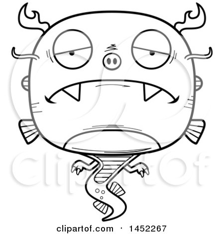 450x470 Clipart Graphic Of A Cartoon Black And White Lineart Sad Chinese