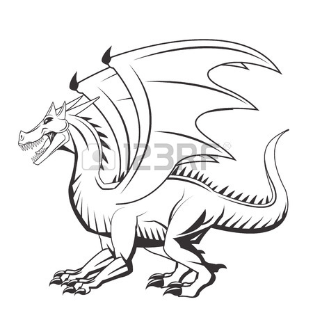 450x450 Dragon Cartoon Icon. Chinese Asian Fantasy And Animal Theme