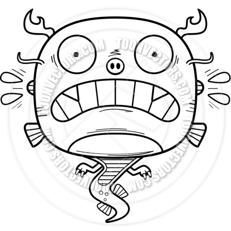 460x460 Cartoon Chinese Dragon Scared (Black Amp White Line Art) By Cory