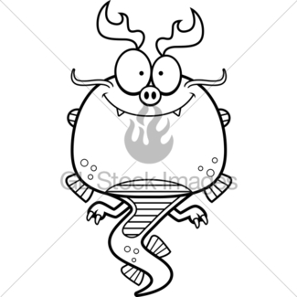 325x325 Happy Cartoon Chinese Dragon Gl Stock Images