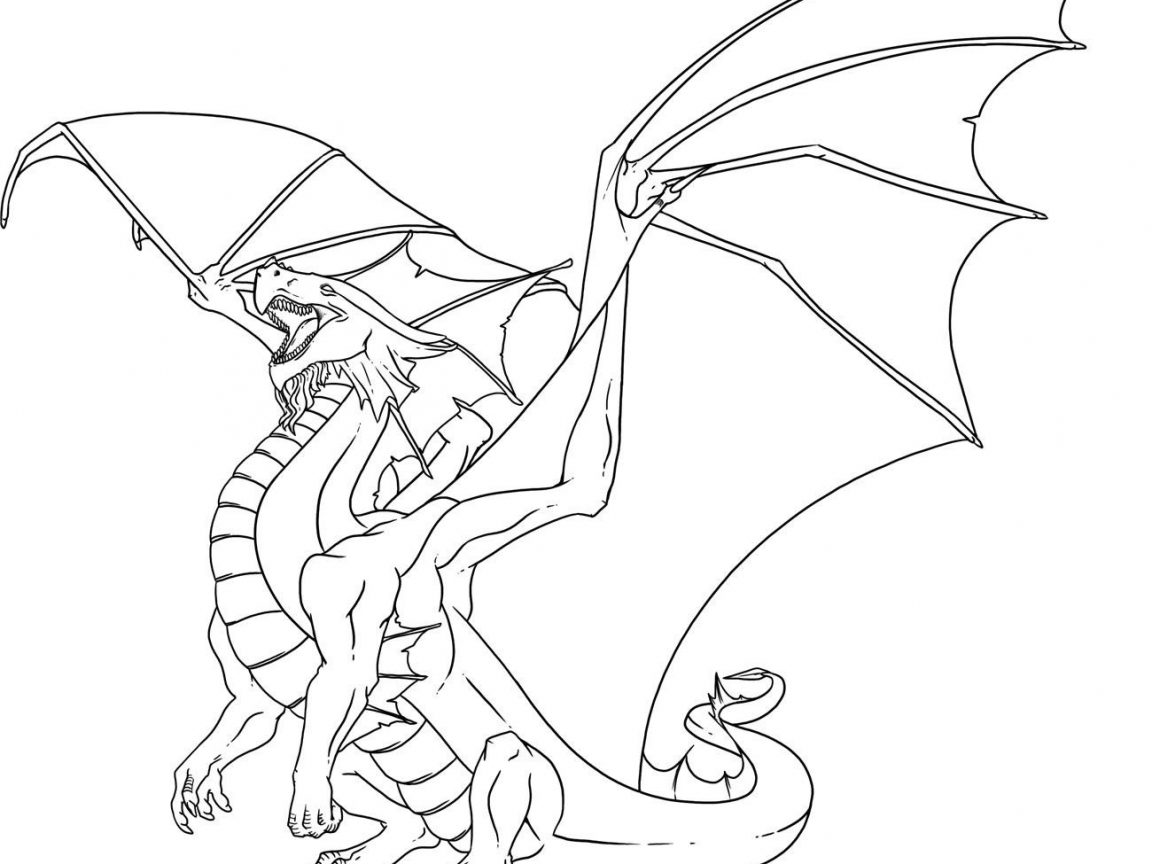 1152x864 Cartoon Eastern Dragon Coloring Page Free Printable Pages Animals