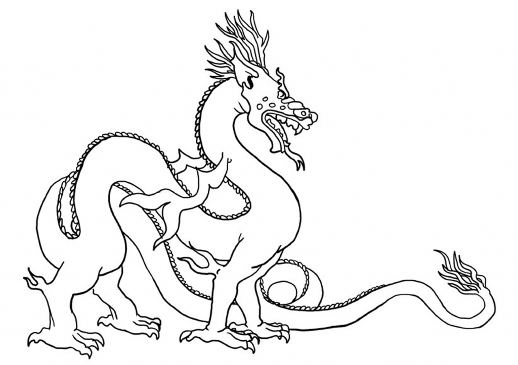 1024x723 Easy Chinese Dragon Drawing