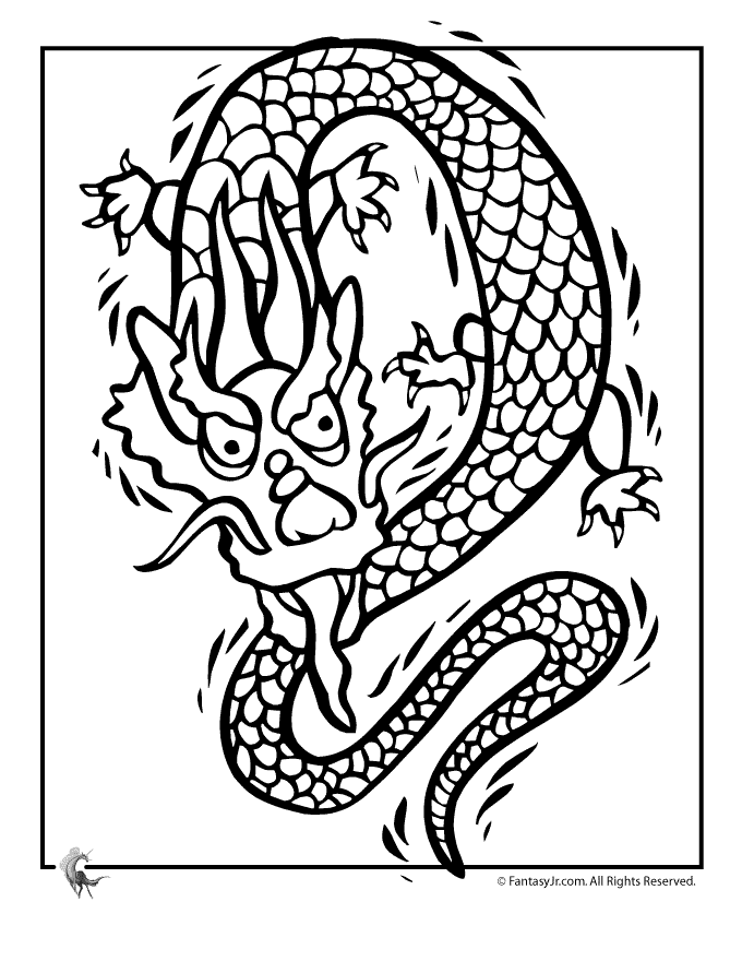 680x880 Chinese Dragon Coloring Pages For Kids 539853