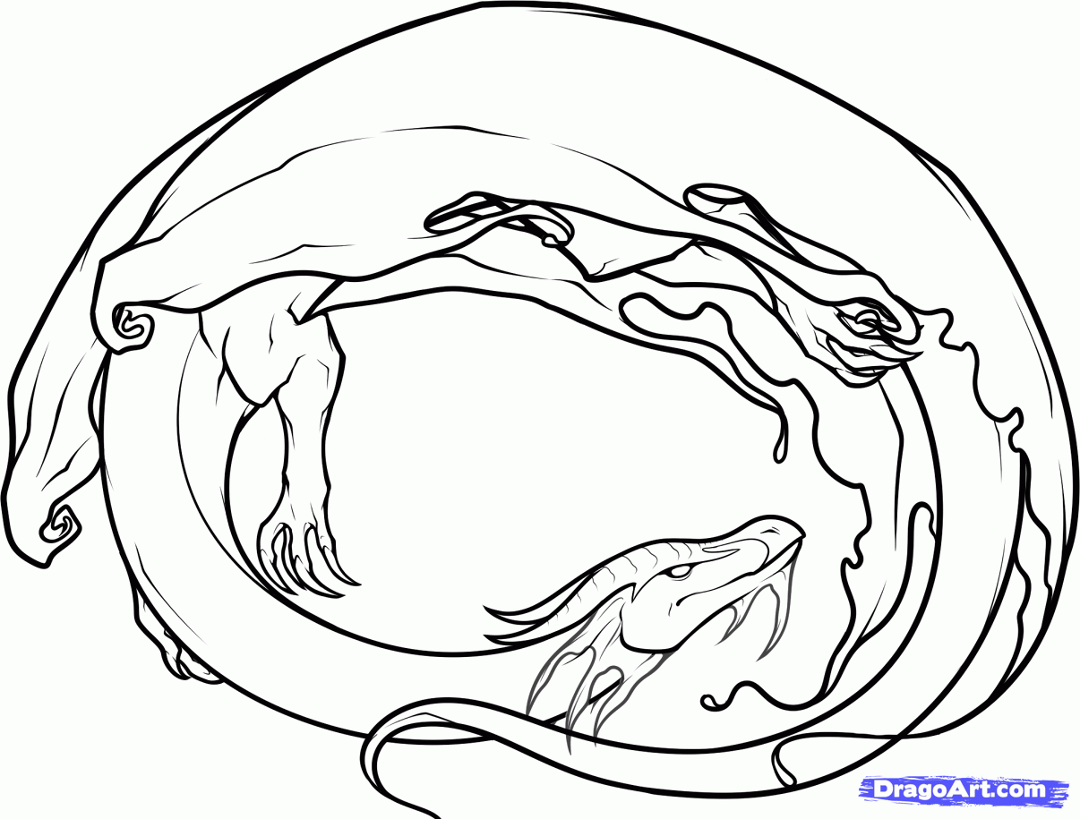 1206x915 How To Draw A Moon Dragon, Night Dragon Step 8 Pictures