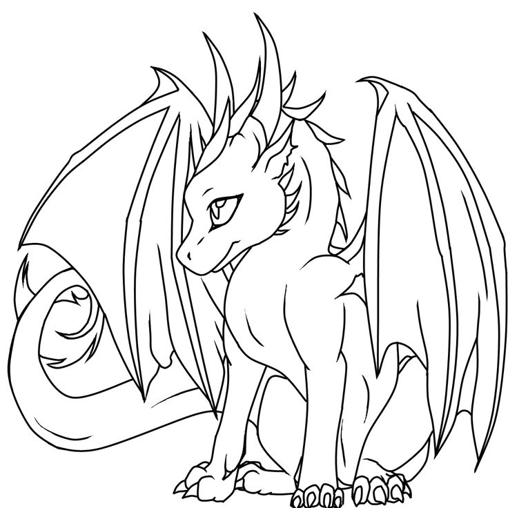 736x736 Drawn Dragon Easy