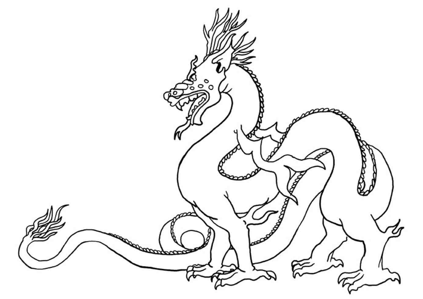 1386x980 Pin Drawn Dragon Outline Drawing 10. How To Draw A Chinese Dragon