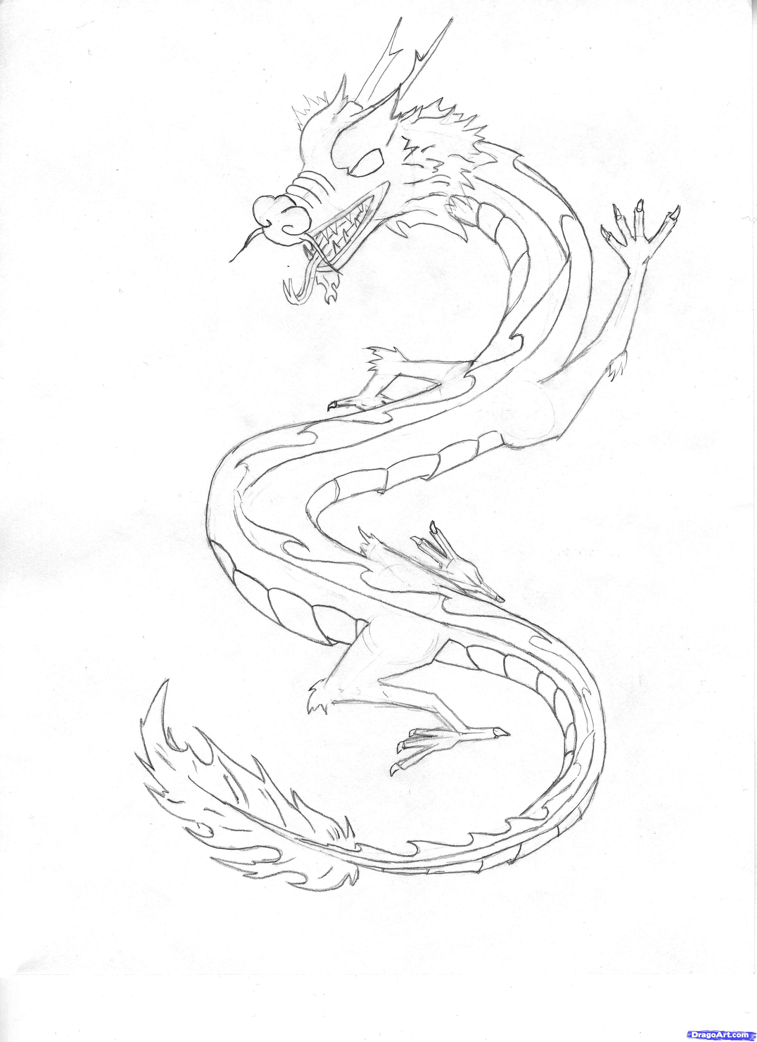 2550x3509 Chinese Dragon Drawing In Pencil Chinese Dragon Pencil Drawing By