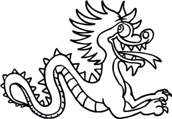 600x417 Chinese Dragon Silly Face Coloring Pages