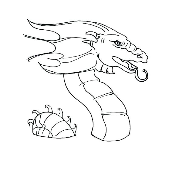 600x582 Dragon Head Coloring Page Chinese New Year Face