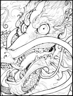 236x309 Drawn Chinese Dragon Head