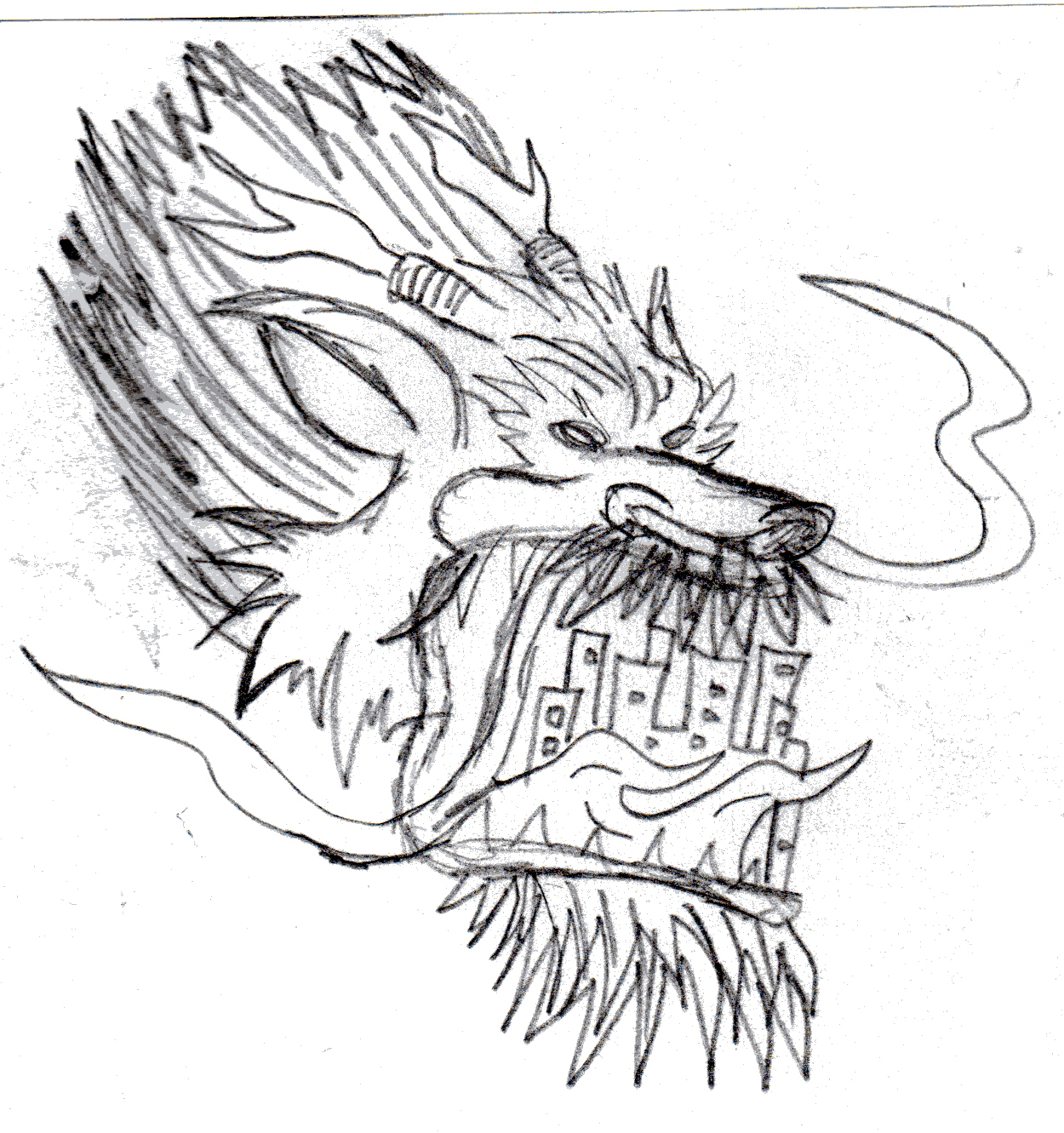 Chinese Dragon Head Drawing at GetDrawings | Free download