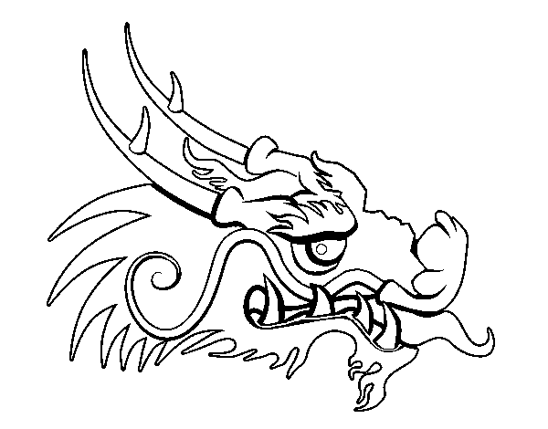 600x470 Chinese Dragon Head Coloring Pages