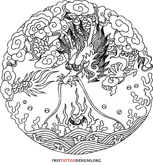 580x626 Chinese Dragon Tattoos