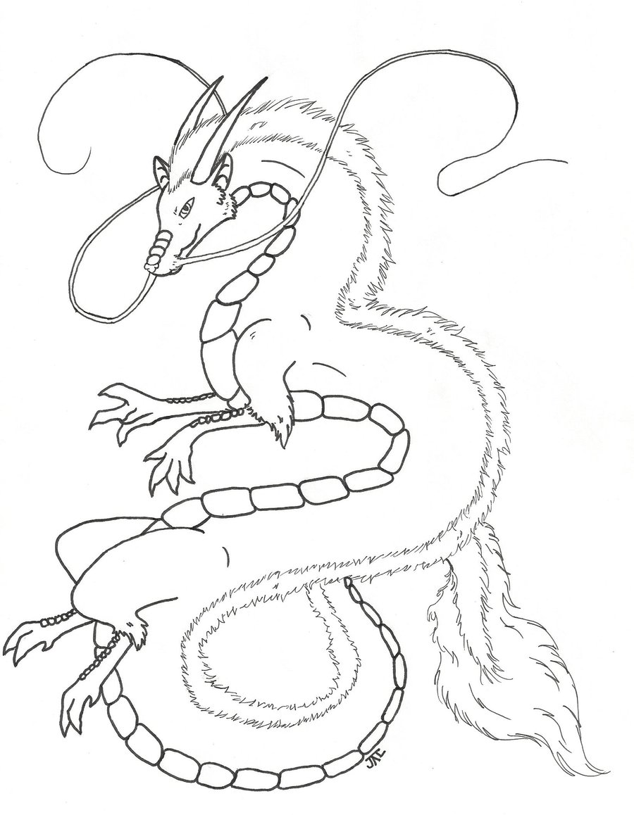 900x1158 Eastern Dragon Line Art (Free To Use) By Neodragonarts