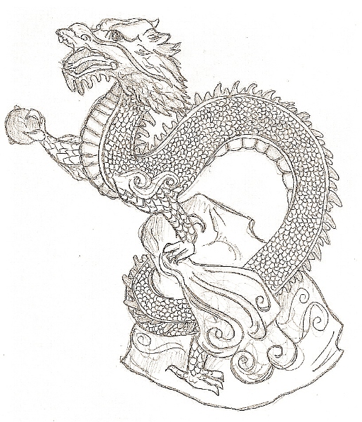 515x601 Chinese Dragon By Falinedrake