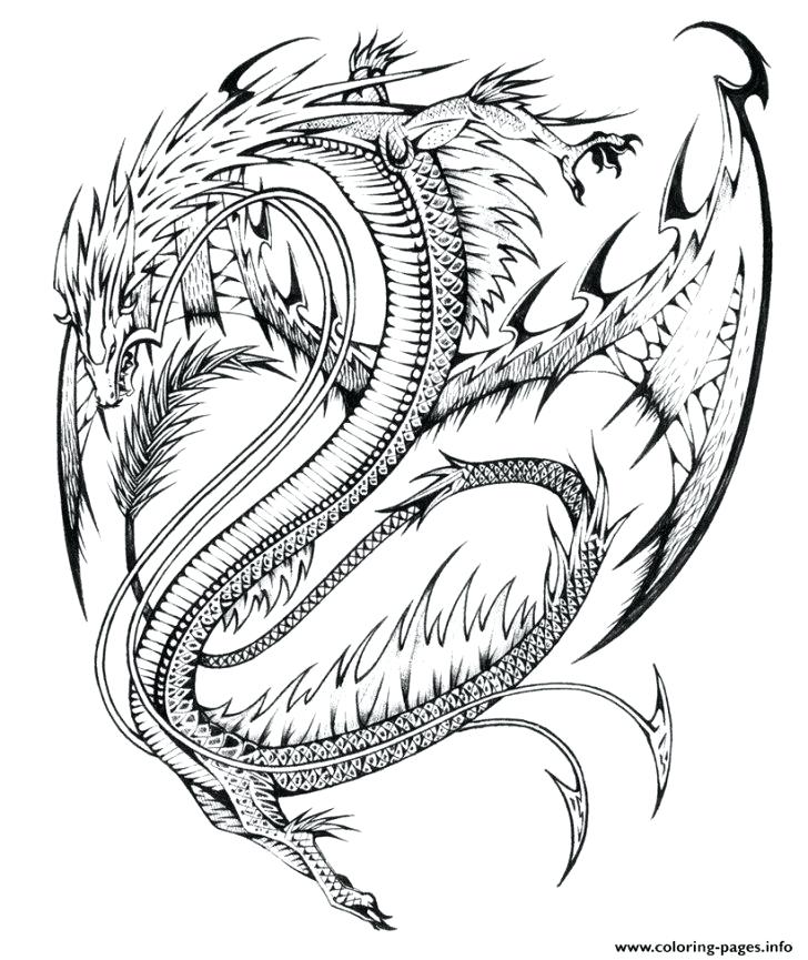 728x865 Dragons To Color Color Your Own Dragon Detailed Dragon Coloring
