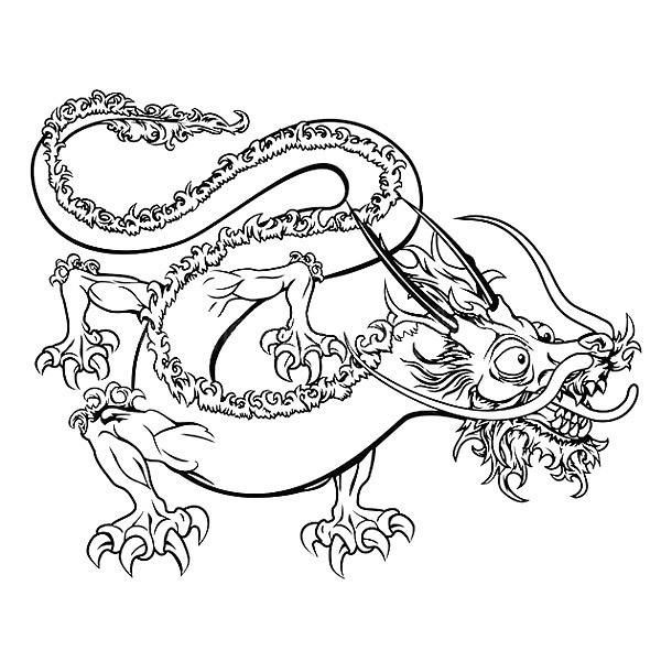 610x610 Chinese Dragon Tattoo Design