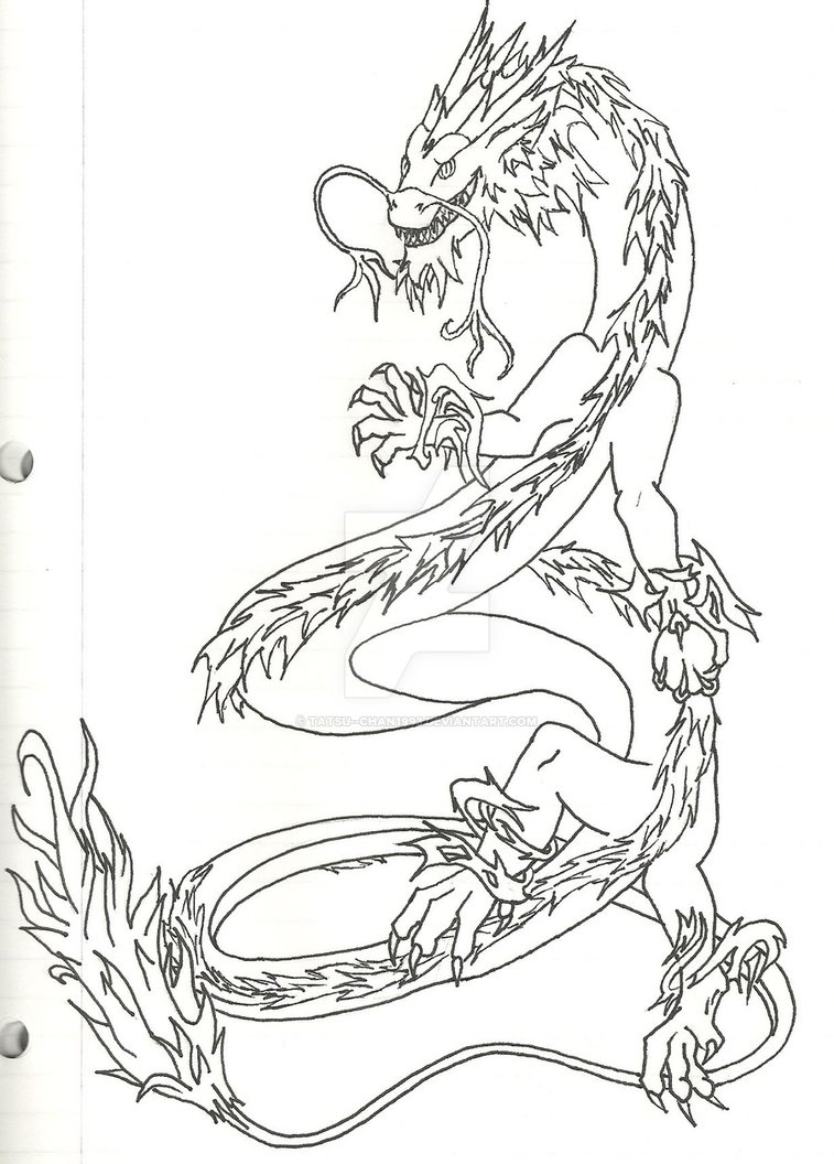 Chinese Dragon Tattoo Drawing at GetDrawings | Free download