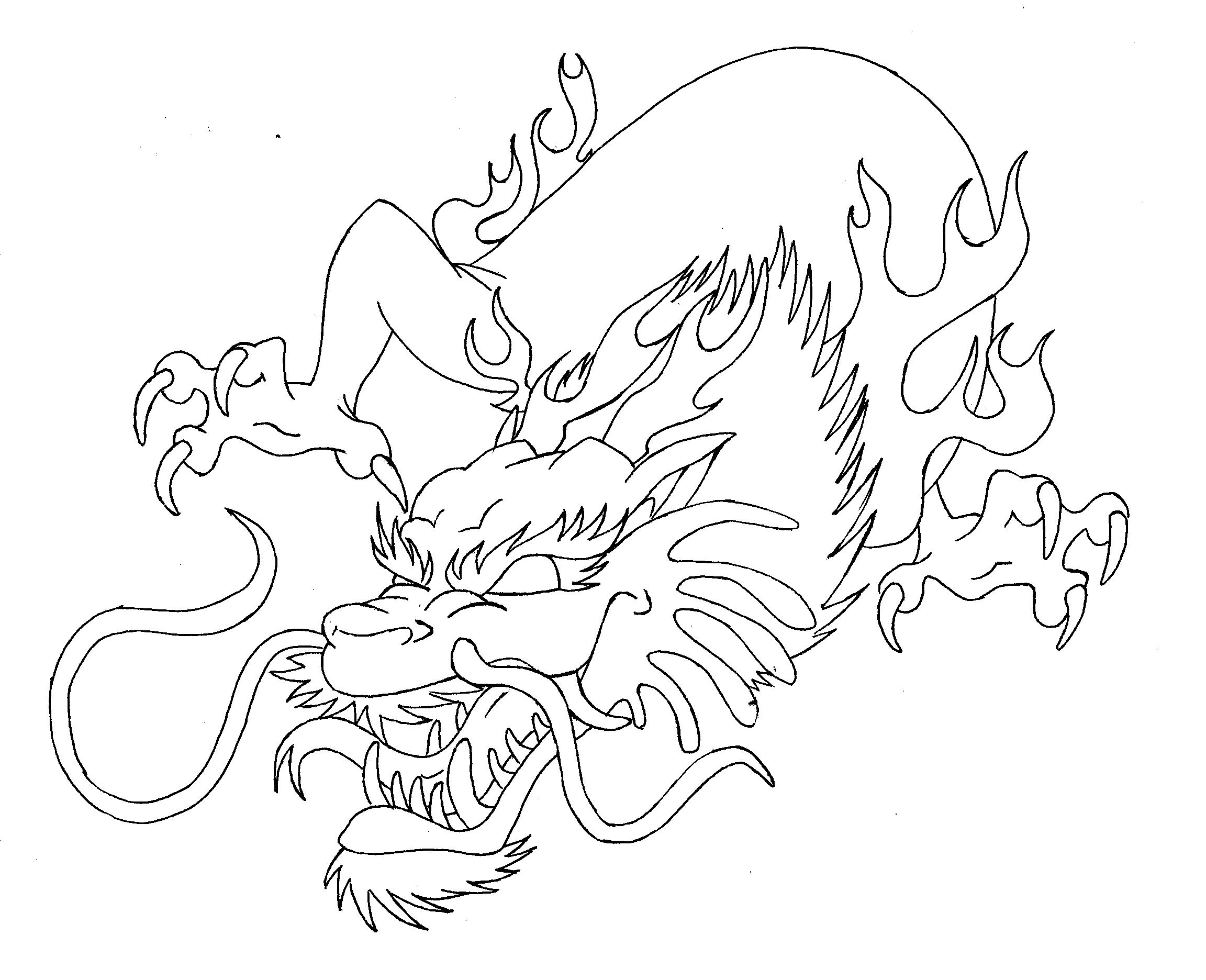 2304x1872 Drawing Of A Chinese Dragon