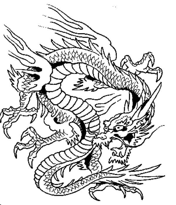 600x699 Chinese Dragon Coloring Pages