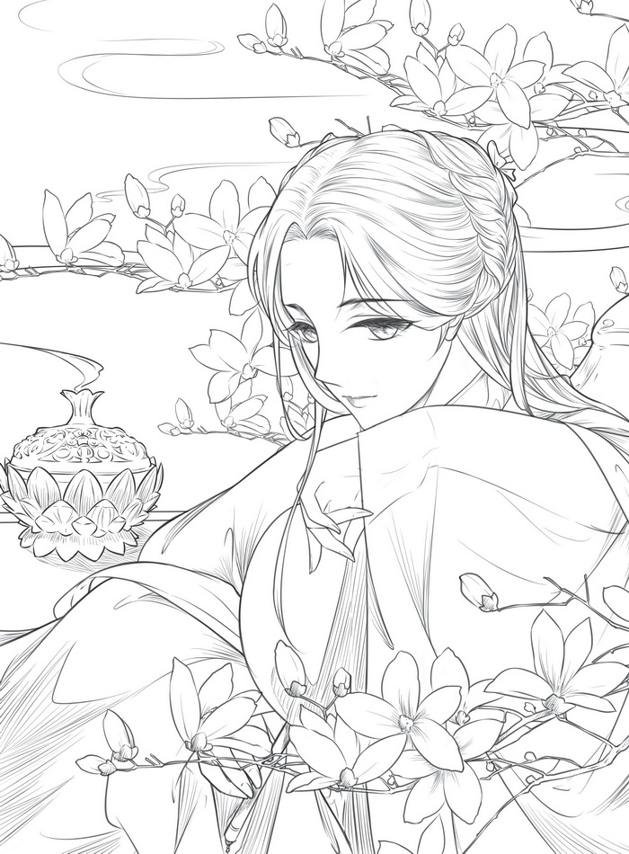 700x950 New Chinese Coloring Book Line Sketch Drawing Textbook Chinese