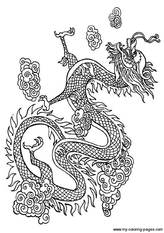 559x794 Chinese Dragon Coloring Pages
