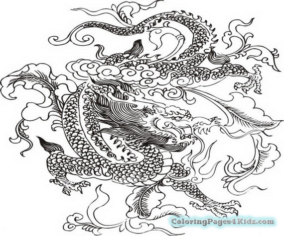 570x475 Chinese Dragon Coloring Pages Coloring Pages For Kids