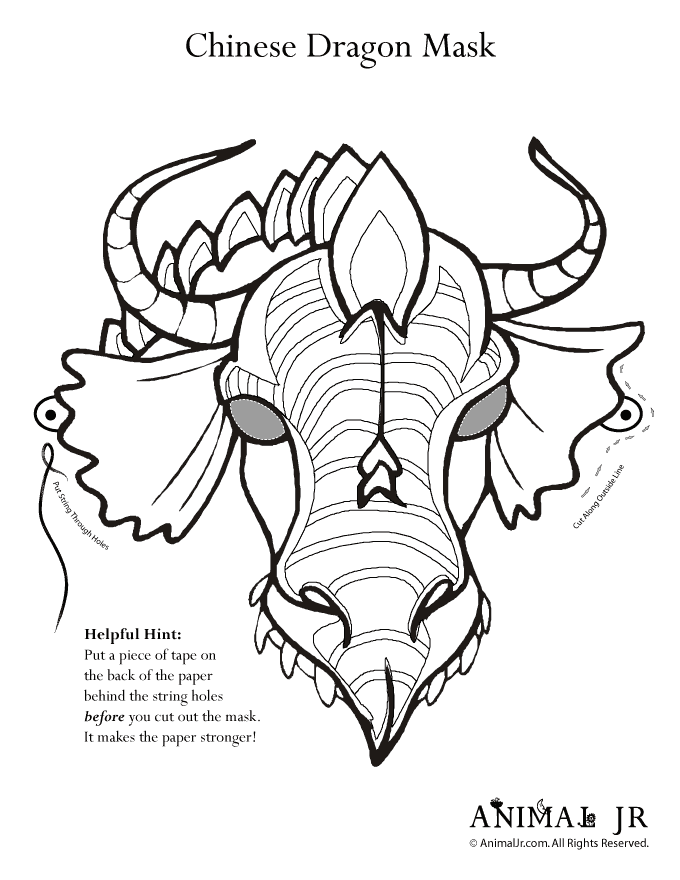 680x880 Chinese New Year Printables Masks, Dragons And Coloring Pages