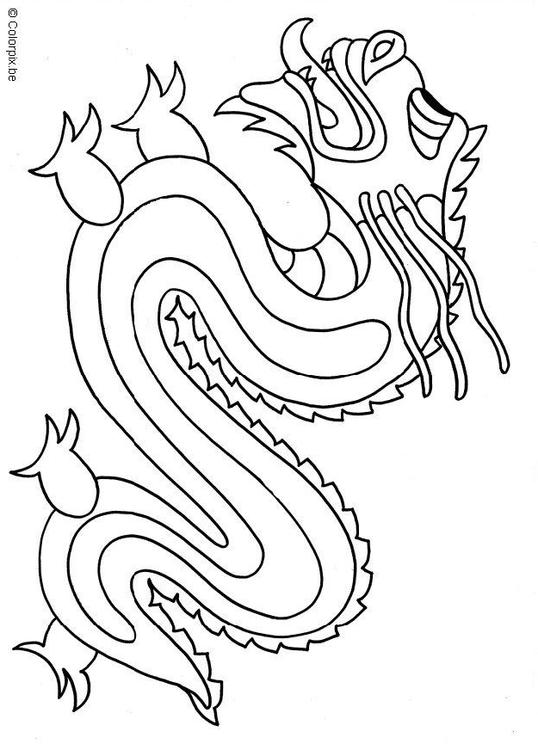 538x750 Coloring Page Chinese Dragon