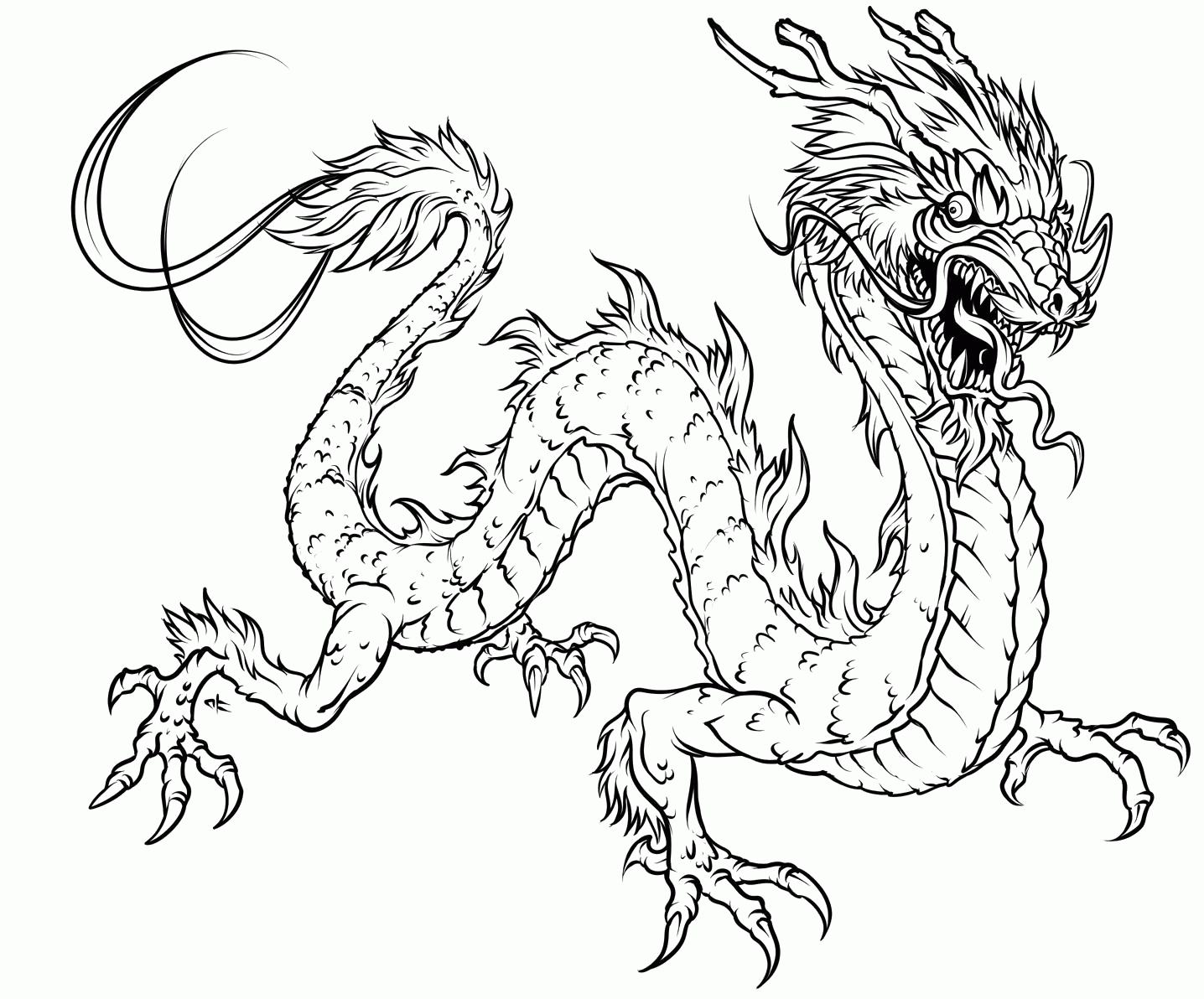 1436x1192 Free Printable Adult Dragon Coloring Pages