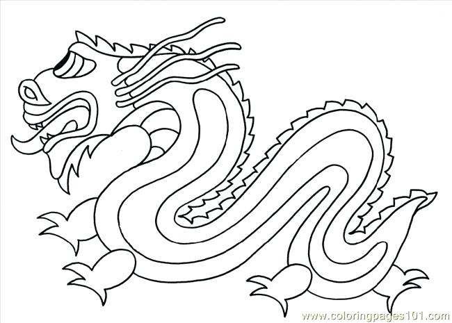 650x465 Perspective Chinese Dragon Coloring Pages Realistic Printable