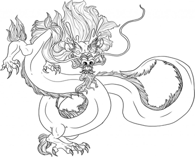 400x322 Chinese Dragon Coloring Sheet Real Pages