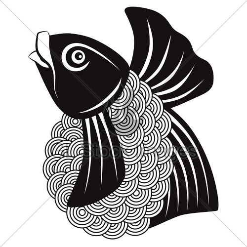 500x500 Japanese Or Chinese Koi Fish Illustration Gl Stock Images