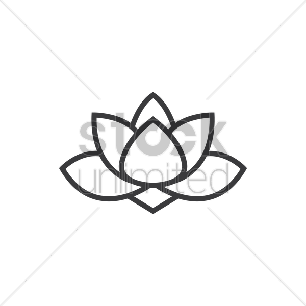 600x600 Chinese Lotus Flower Vector Image