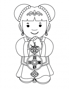 232x300 Chinese New Year Coloring Pages