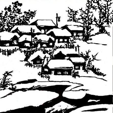 443x441 Village (Characteristic Collection) (Art) (Manual Paper Cut