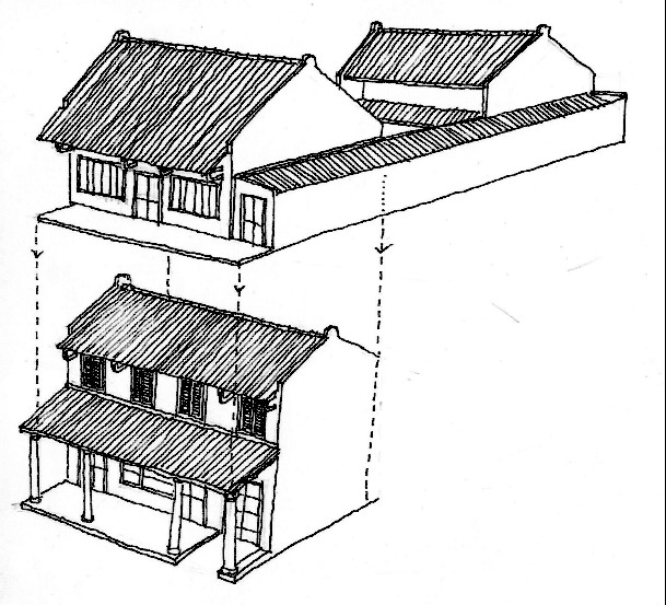 609x553 Peculiar Shophouses In Indonesia Types, Variants, And Context