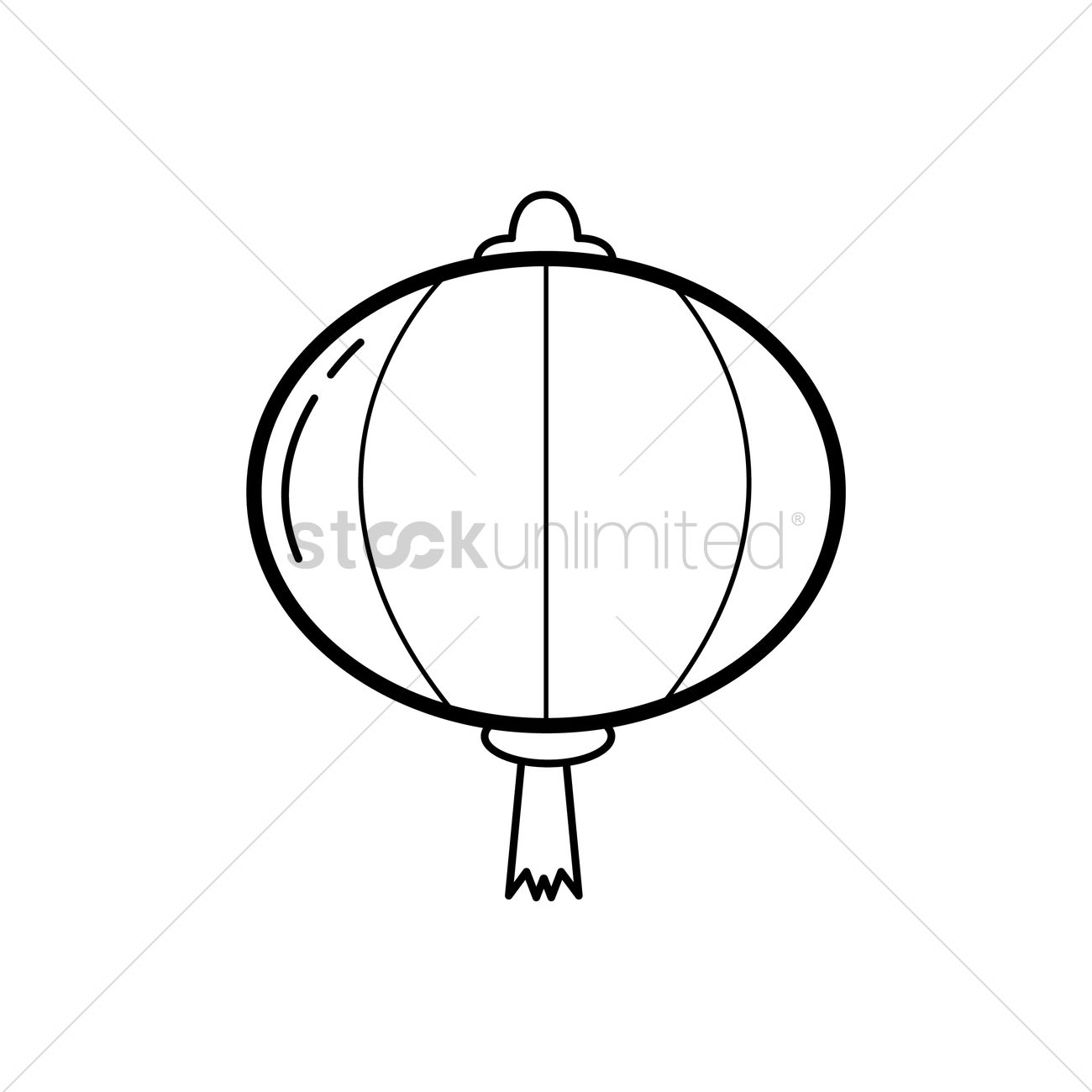 1300x1300 Chinese Lantern Vector Image