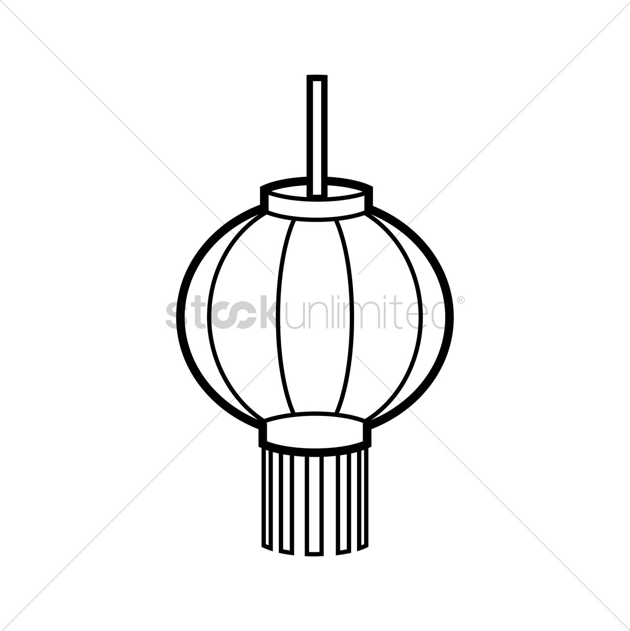 1299x1300 Chinese Lantern Vector Image
