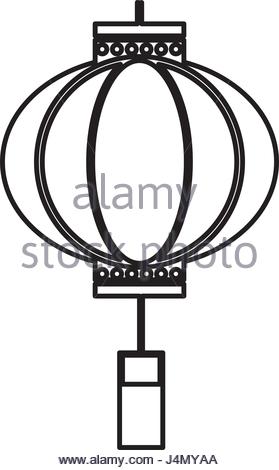 279x470 Chinese Paper Lantern Icon In Cartoon Style Stock Vector Art