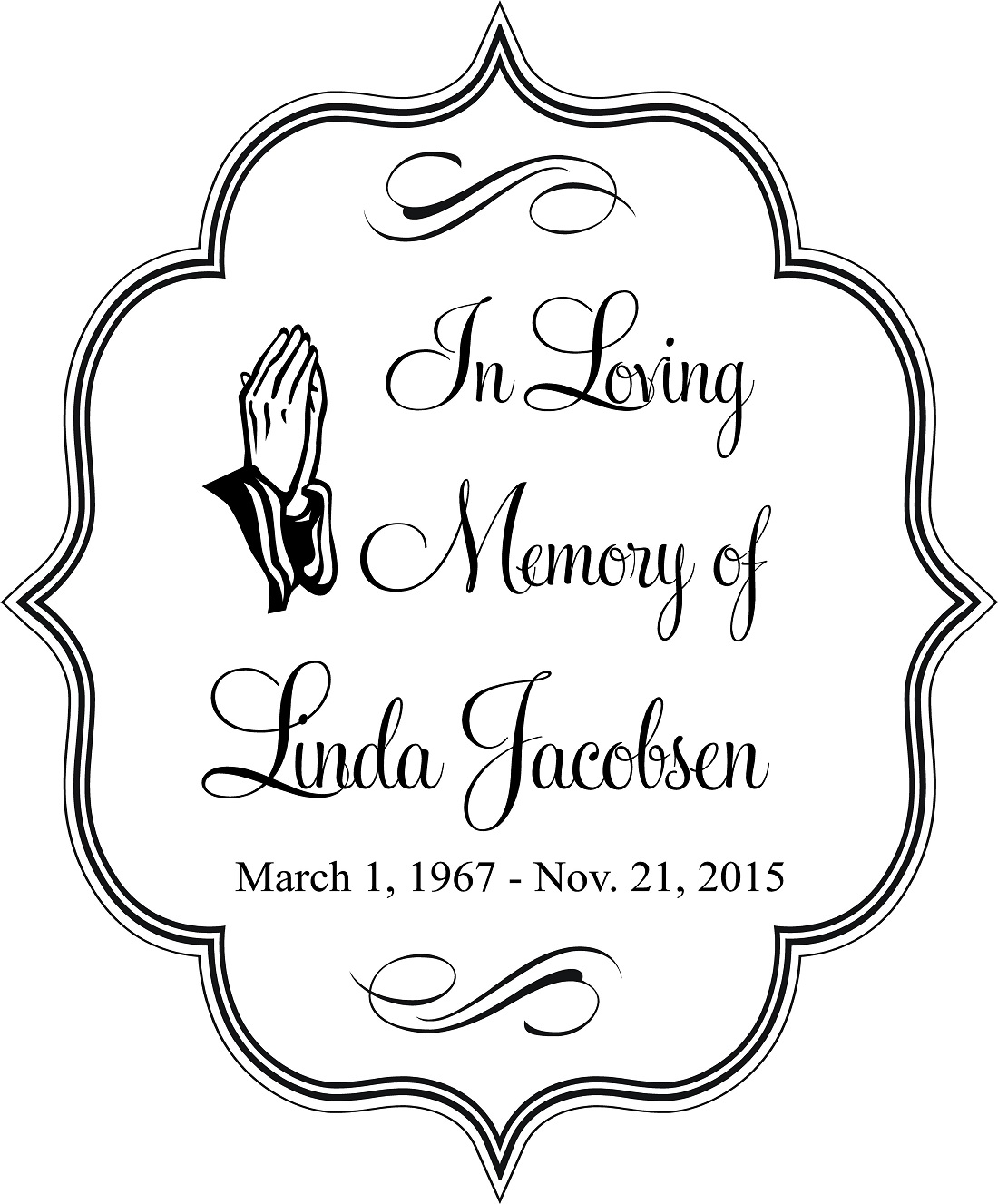 1100x1327 In Loving Memory Praying Hands Custom Sky Lantern Memorial