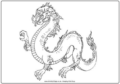 460x322 15 Printable Pictures Of Chinese Dragon Page Print Color Craft