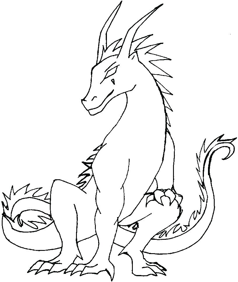 817x969 Pin Drawn Dragon Fire Breathing 3 Chinese Mask Coloring Page Cute