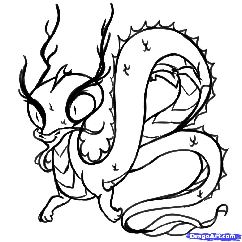 1024x1024 Simple Chinese Dragon Drawing 10. How To Draw A Chinese Dragon