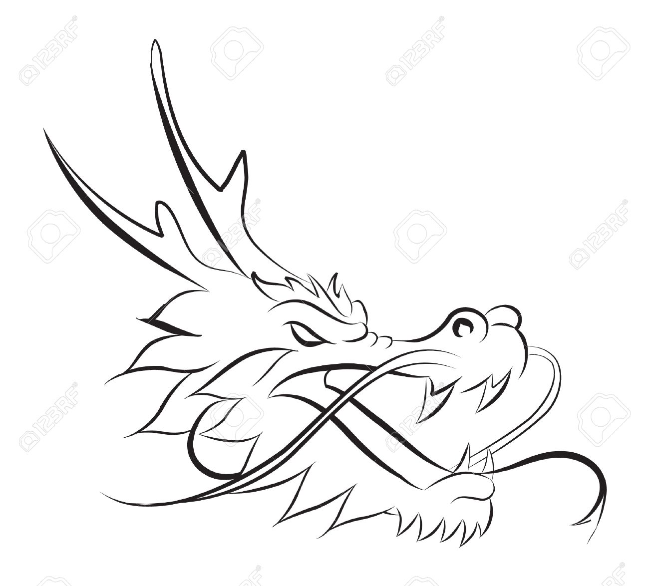 1300x1174 Dragon Head Royalty Free Cliparts, Vectors, And Stock Illustration
